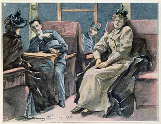 電車の中のシーン、